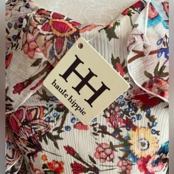 Haute Hippie ALC Boho Floral Pinks Mini Dress NWT - Picture 13 of 16